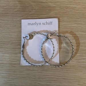 Braided Silver Hoops